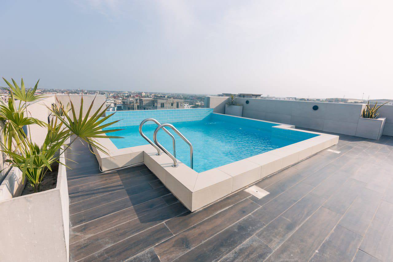 Rooftop pool deck at The Hyde