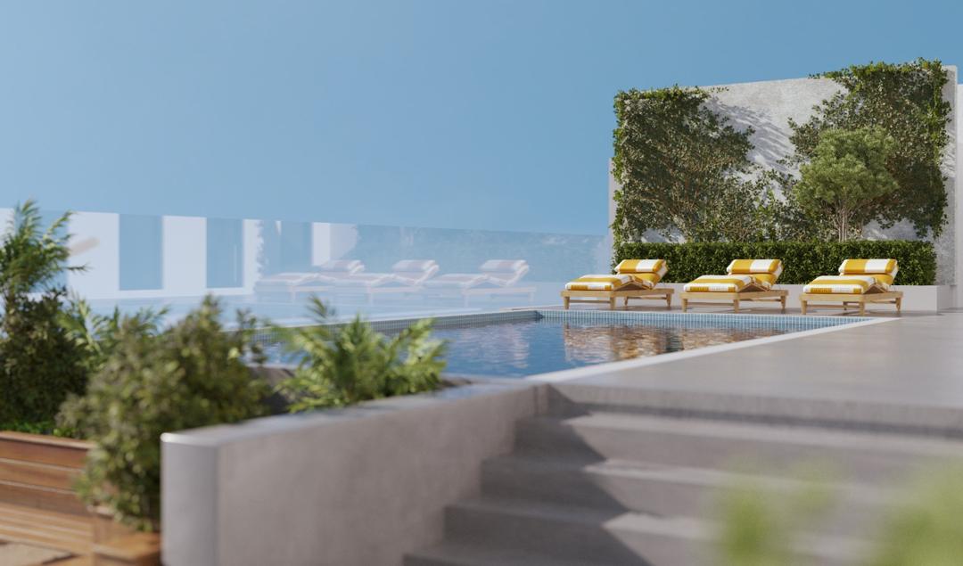 Rooftop pool and terrace at Zora