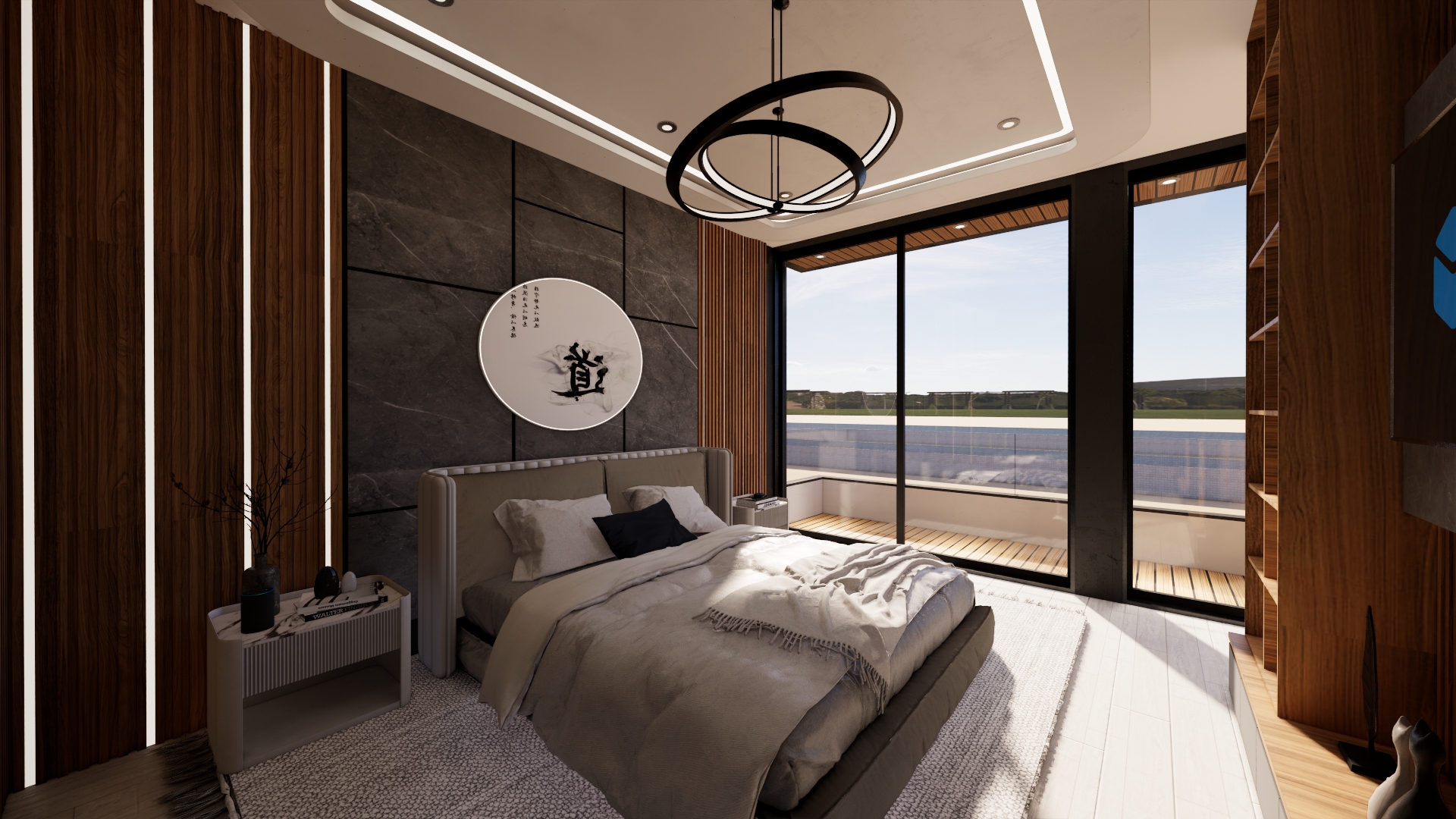 Principal bedroom at Auksbury Villas