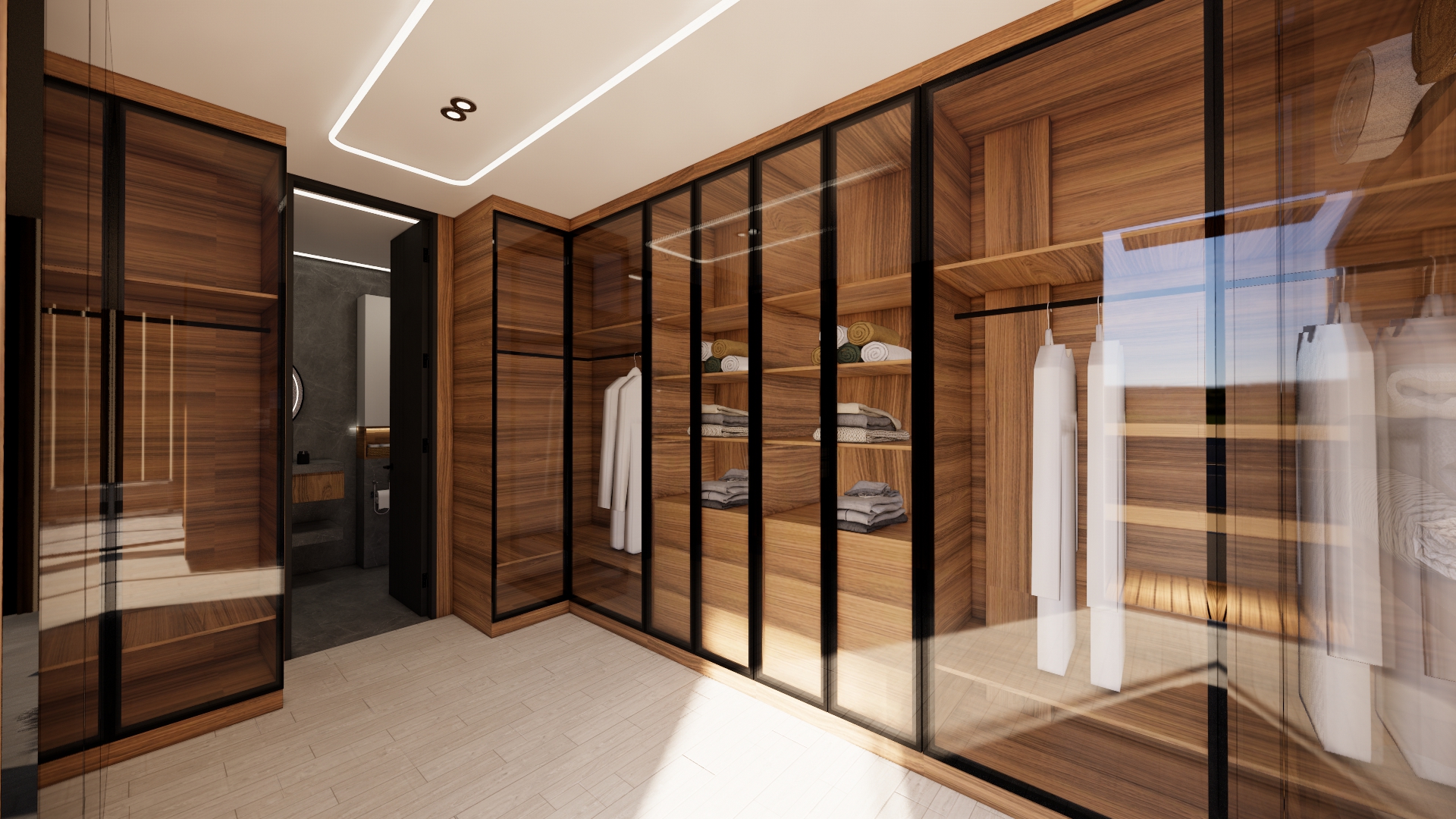 Dressing room at Auksbury Villas