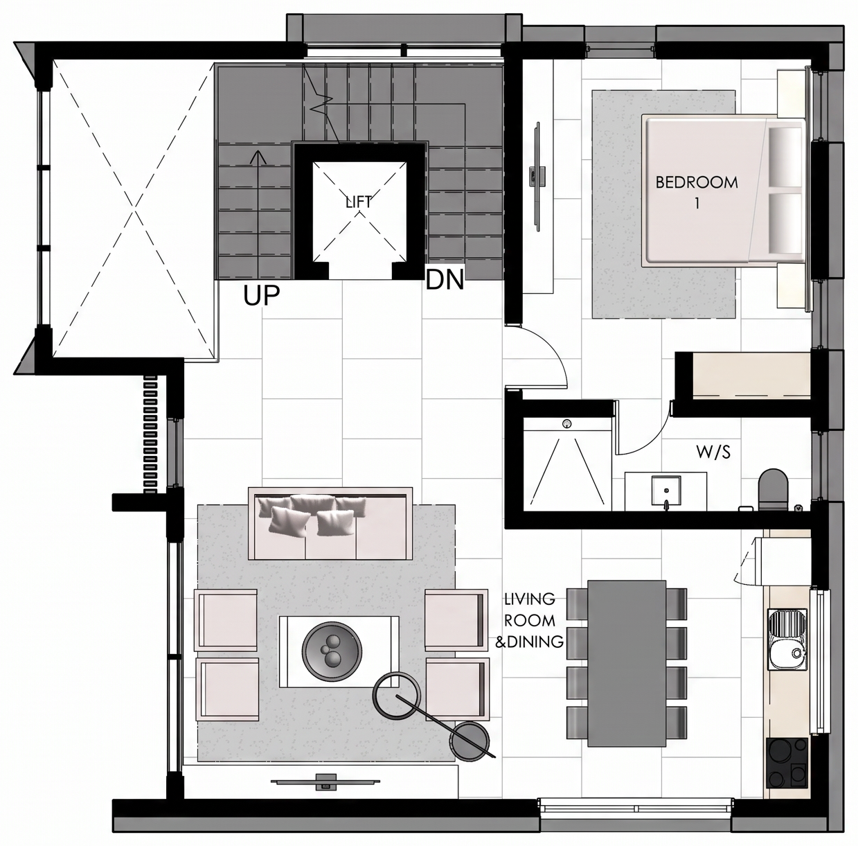 First floor plan — 5 Bedroom Townhouse at Auksbury Villas
