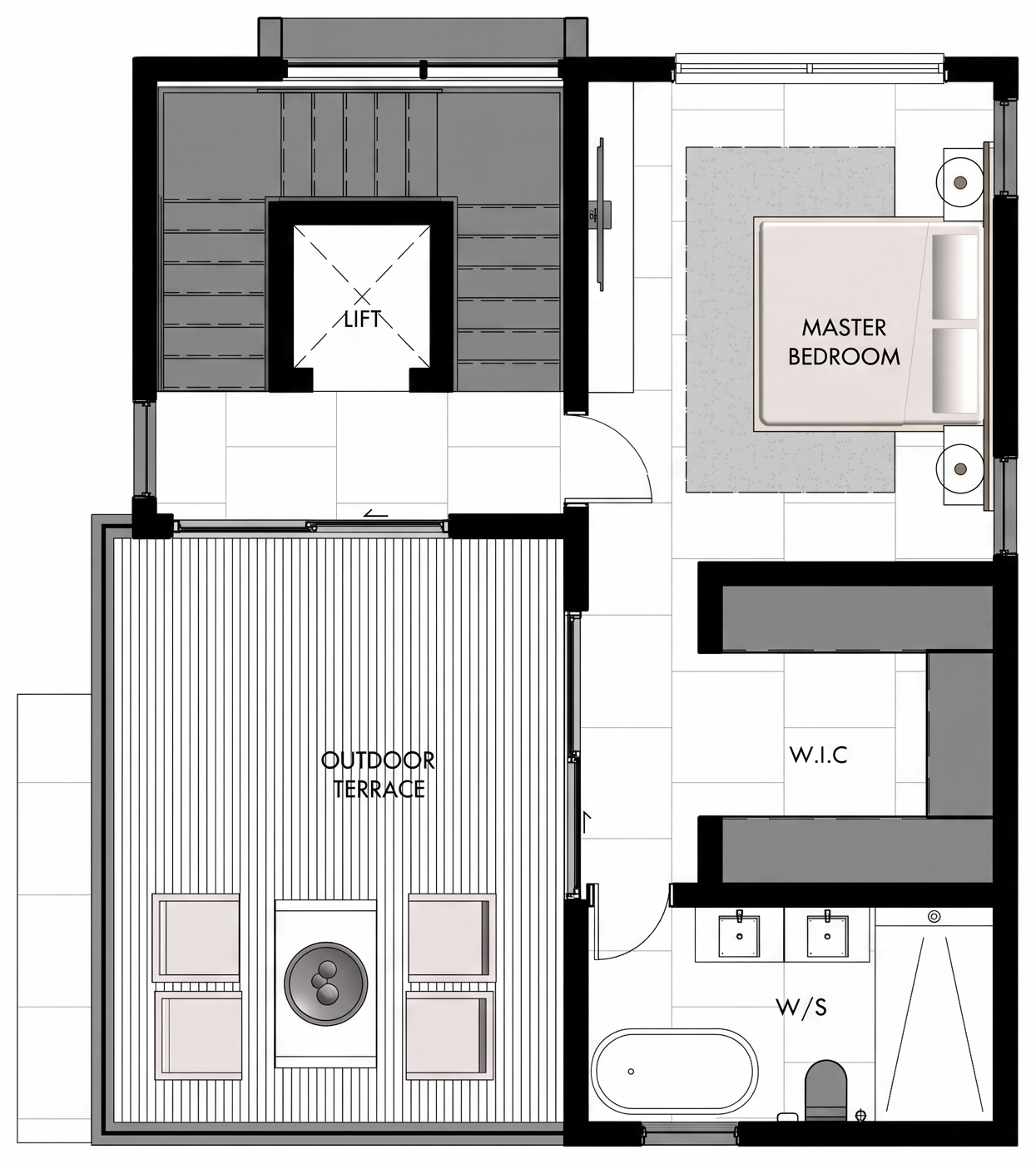 Third floor plan — 5 Bedroom Townhouse at Auksbury Villas