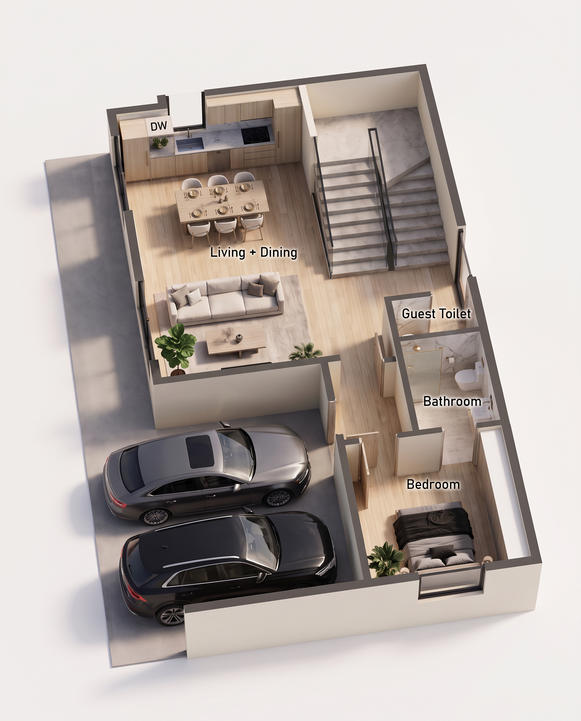 Ground floor floor plan at Cedar Grove